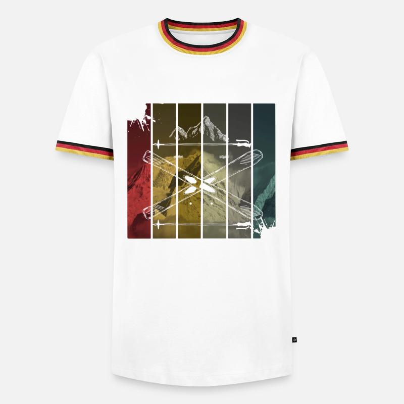 ski - Men's Ringer Shirt - white/tricolour
