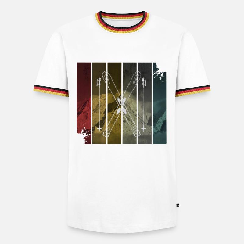 ski - Men's Ringer Shirt - white/tricolour