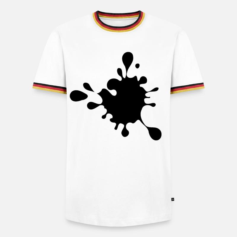 Splash, Paint Splash, Splash, Blob # - Männer Kontrast-T-Shirt - Weiß/Dreifarbig
