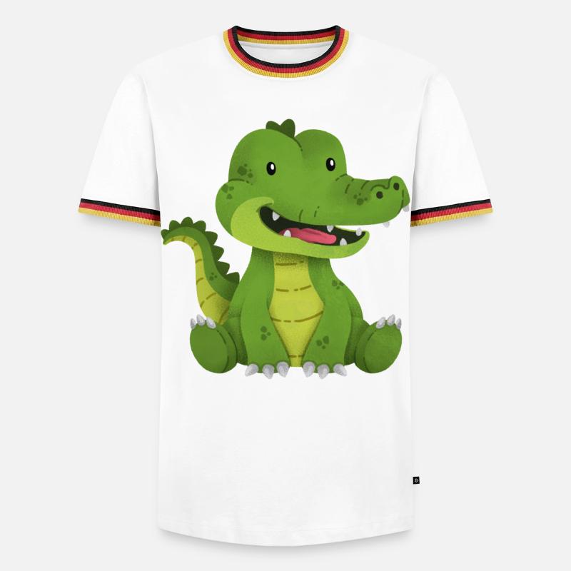 crocodile - Men's Ringer Shirt - white/tricolour