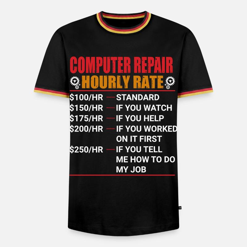 computer - Men's Ringer Shirt - black/tricolour