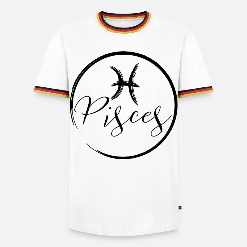 Horoscope Pisces - Männer Kontrast-T-Shirt - Weiß/Dreifarbig