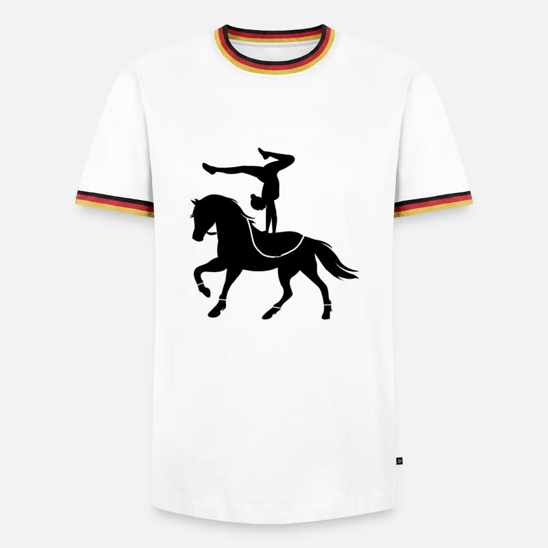 Vaulting Volti - Men's Ringer Shirt - white/tricolour
