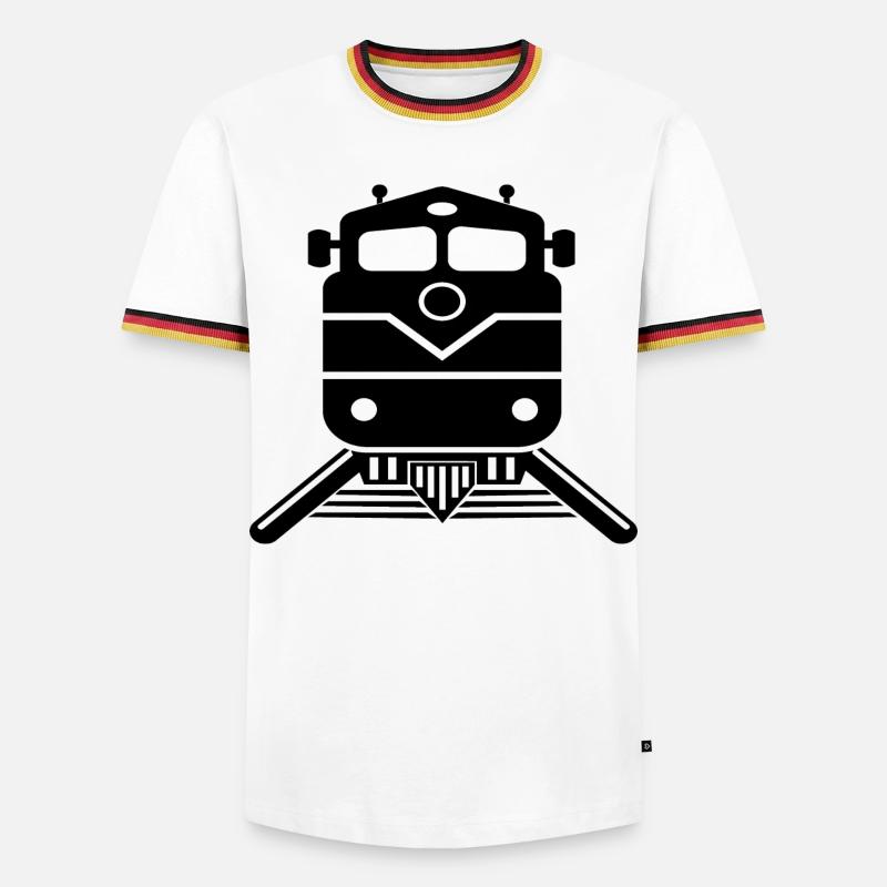 Train driver design - Men's Ringer Shirt - white/tricolour