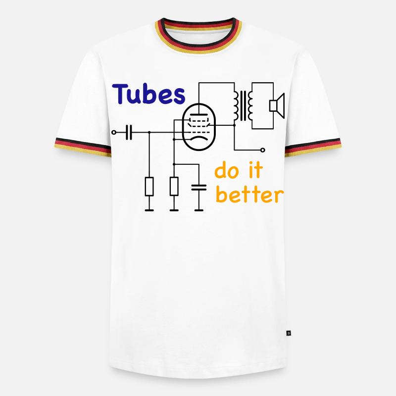 Vacuum Tubes do it better - Männer Kontrast-T-Shirt - Weiß/Dreifarbig