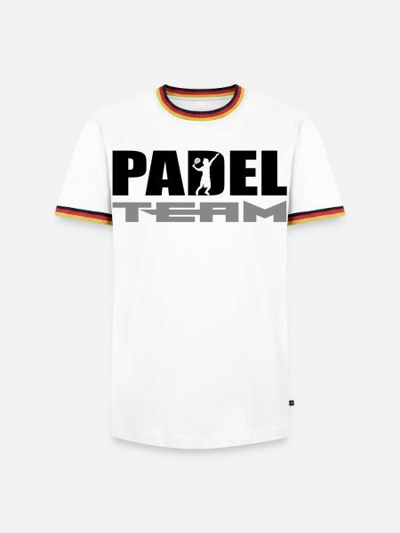 Padel - Men's Ringer Shirt - white/tricolour