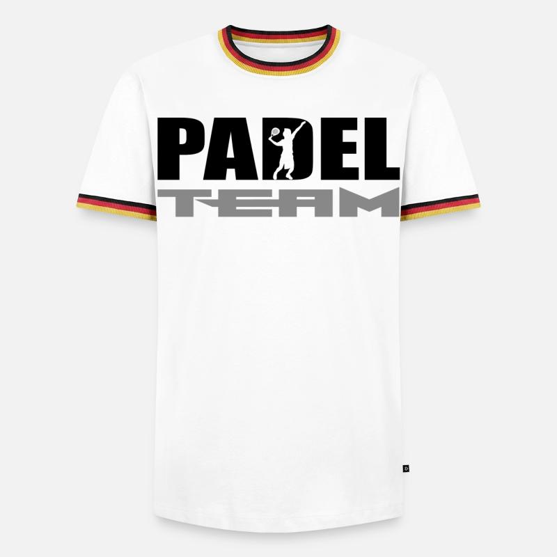 Padel - Men's Ringer Shirt - white/tricolour