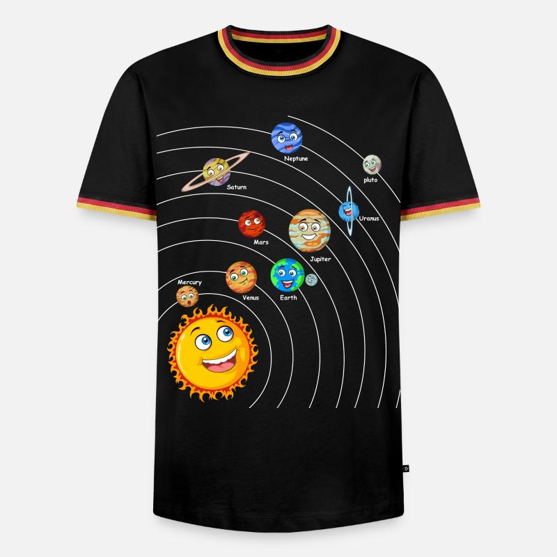 Solar system - Men's Ringer Shirt - black/tricolour