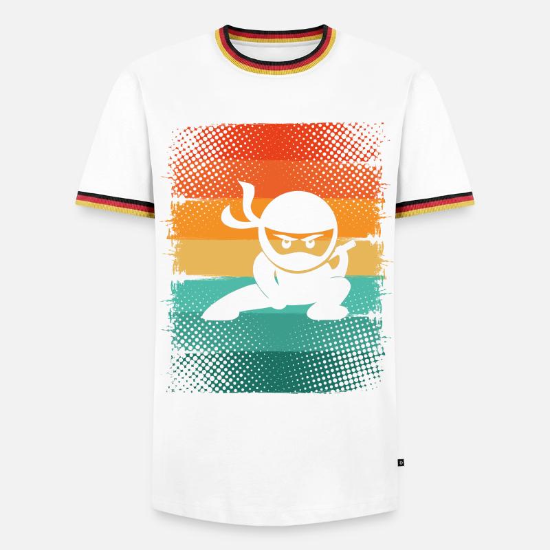 Ninja - Men's Ringer Shirt - white/tricolour
