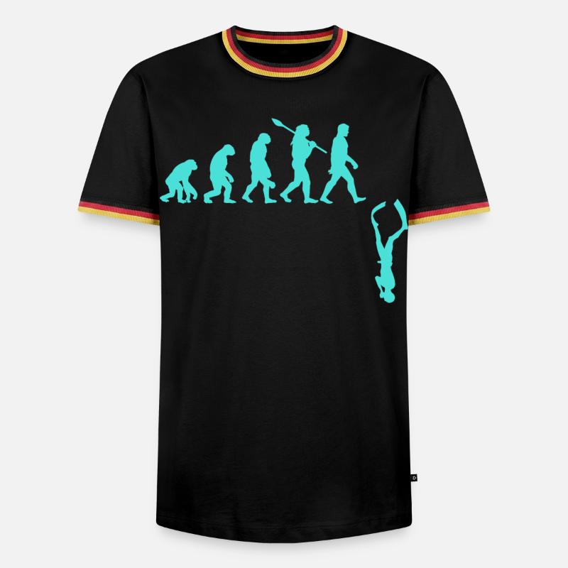 Évolution de l’apnée - T-shirt contrasté Homme - noir/tricolore