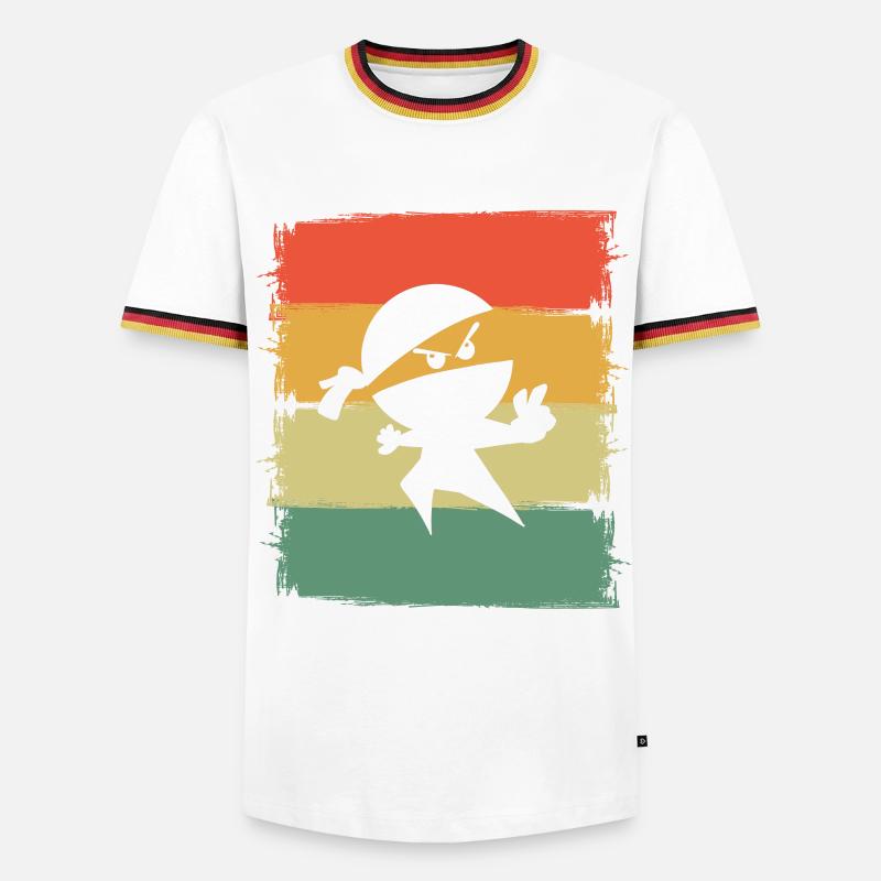Ninja - Men's Ringer Shirt - white/tricolour