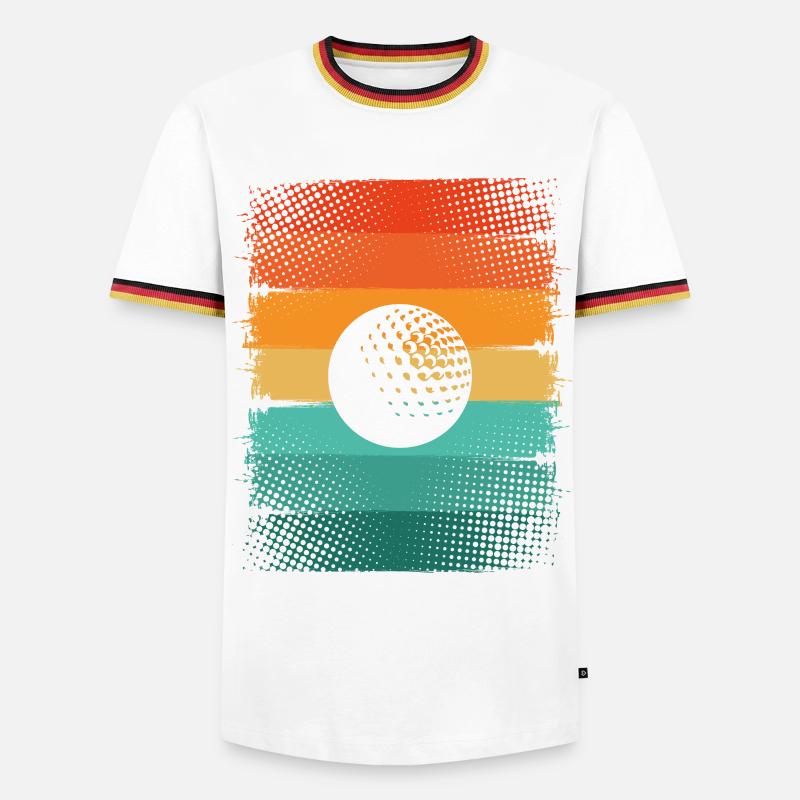 Golf ball - Men's Ringer Shirt - white/tricolour