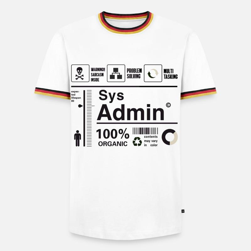 administrateur système ordinateur nerd pc kit programmeur humour lo - T-shirt contrasté Homme - blanc/tricolore