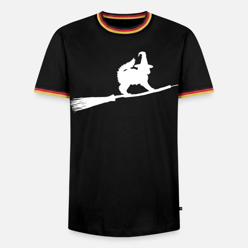 Cat Witch - Men's Ringer Shirt - black/tricolour