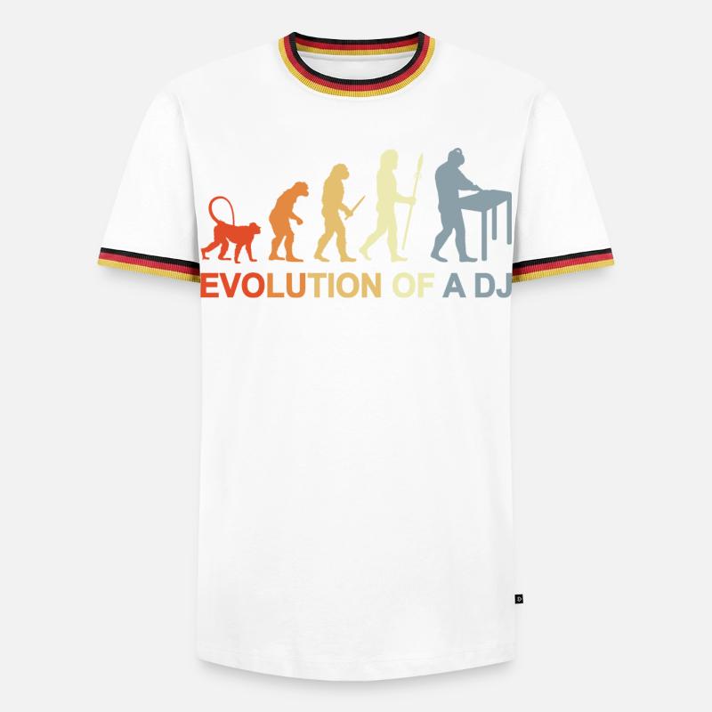 Evolution of a DJ - Men's Ringer Shirt - white/tricolour