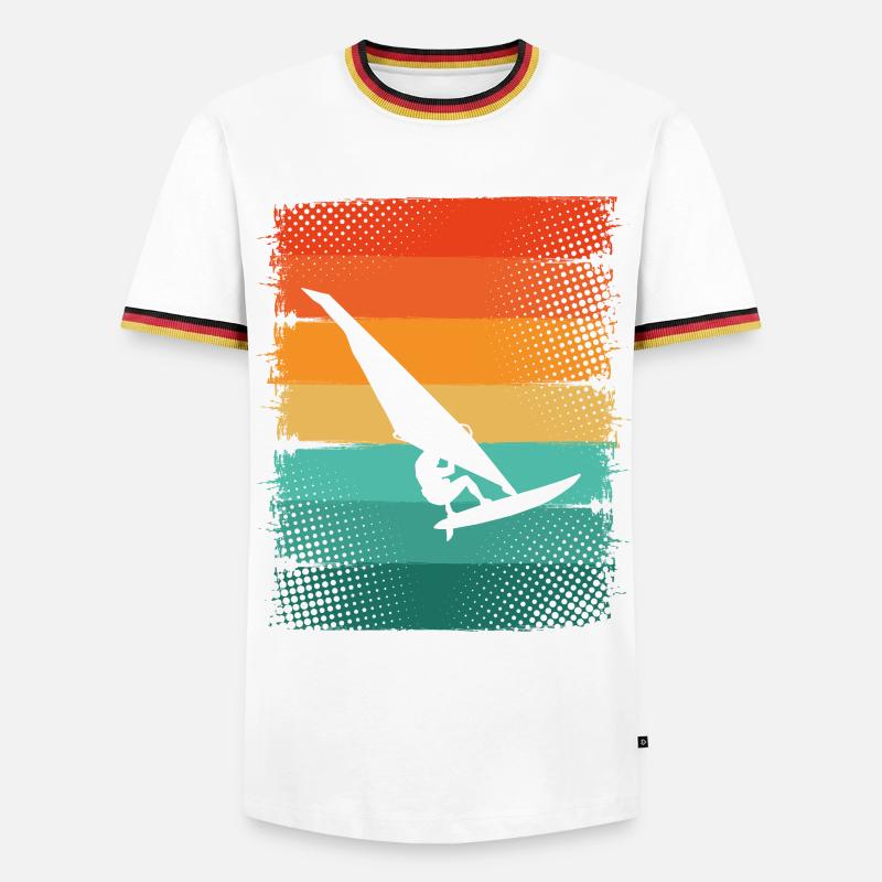 Windsurfing - Men's Ringer Shirt - white/tricolour