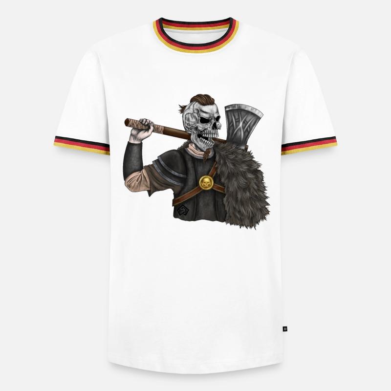 Wikinger, Odin, Thor, Wallhalla, Berserker - Männer Kontrast-T-Shirt - Weiß/Dreifarbig