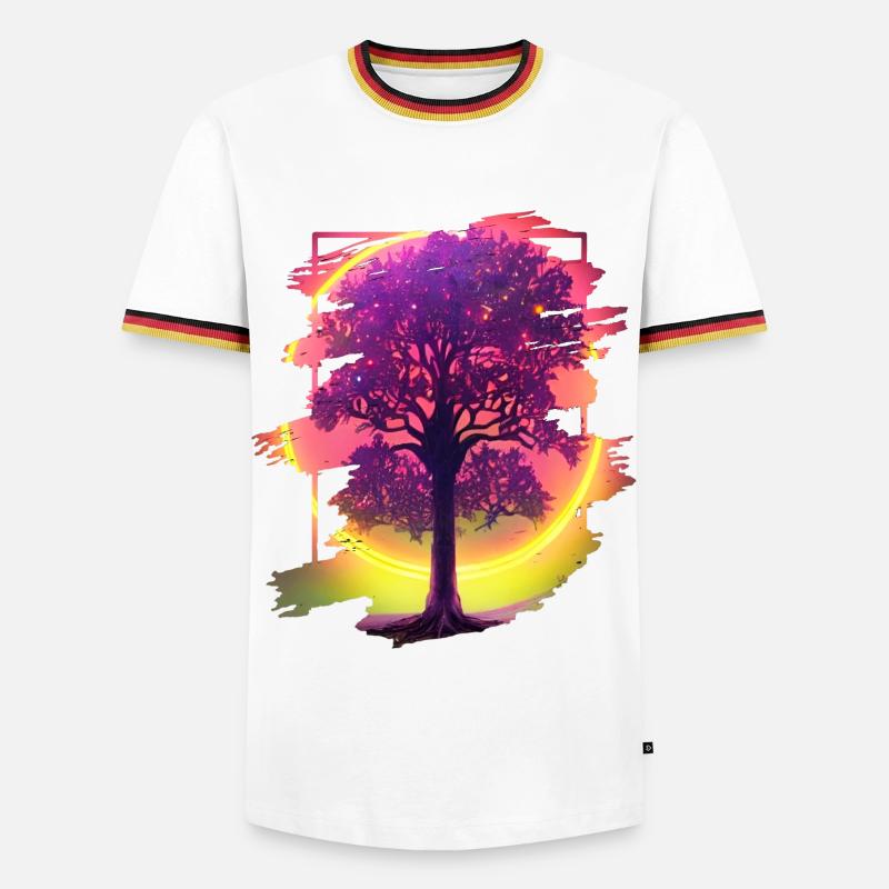 Tree - Men's Ringer Shirt - white/tricolour