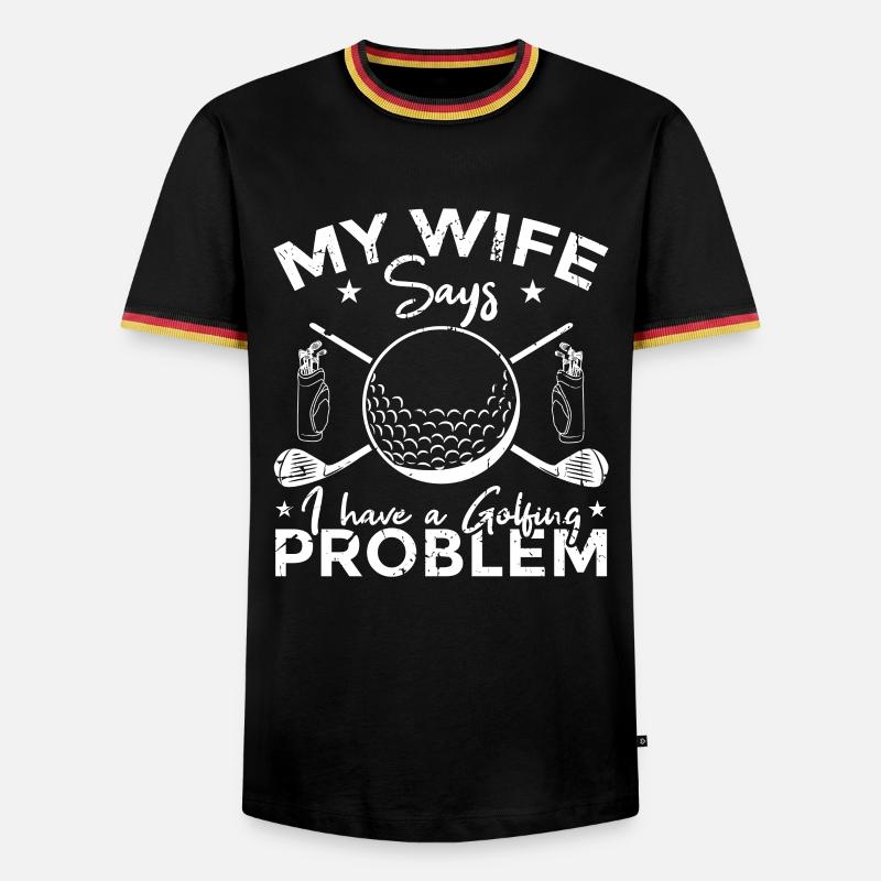Golf Problems - Men's Ringer Shirt - black/tricolour