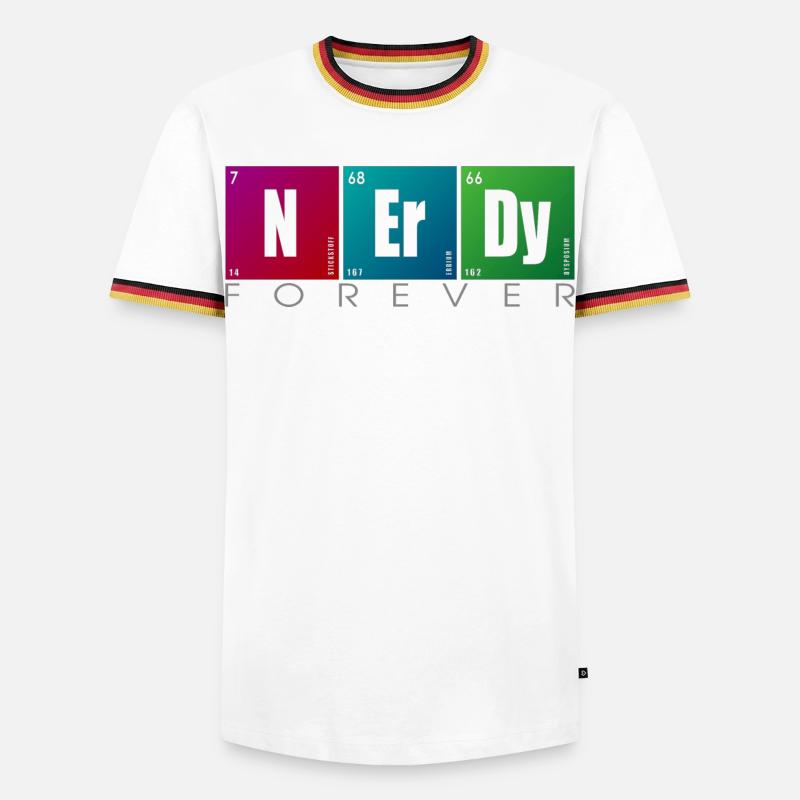 NERDY forever - NERDY Elements - Männer Kontrast-T-Shirt - Weiß/Dreifarbig