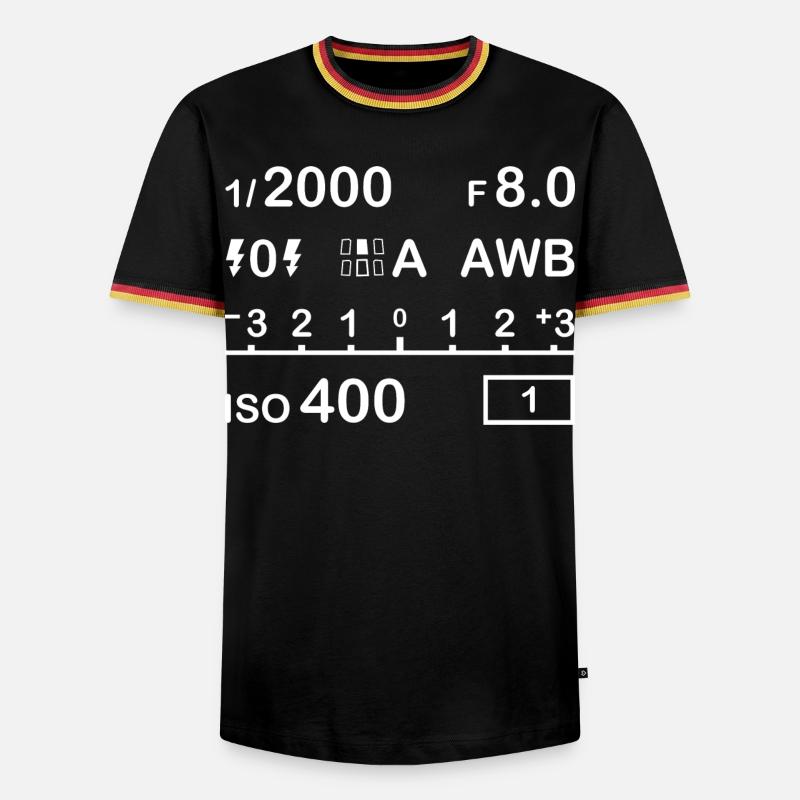 Digital Camera Settings - Men's Ringer Shirt - black/tricolour