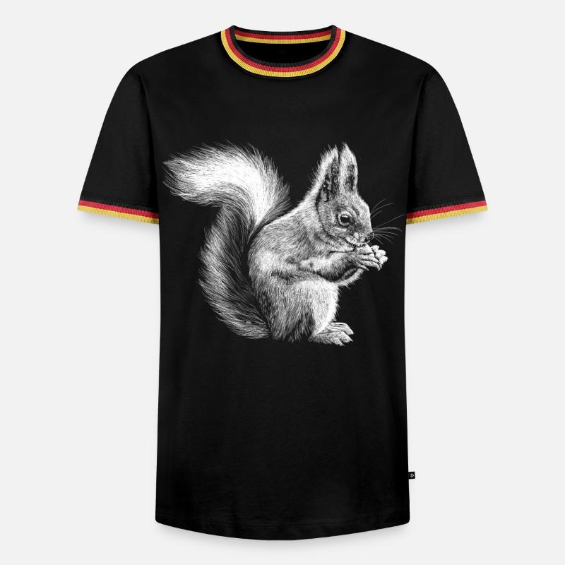 Eichhörnchen - Männer Kontrast-T-Shirt - Schwarz/Dreifarbig