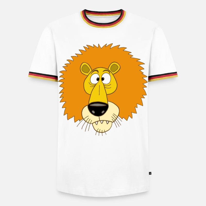 Lion that squints - Men's Ringer Shirt - white/tricolour