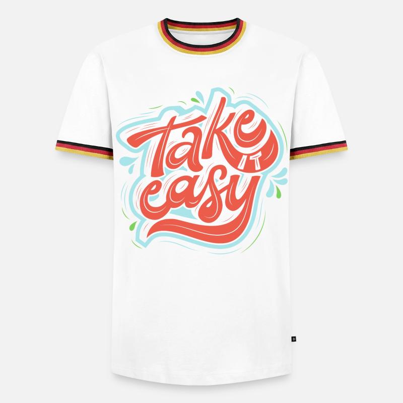 Take it easy - Men's Ringer Shirt - white/tricolour