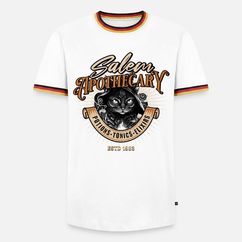 Wizard Cat Salem Apothecary - Men's Ringer Shirt - white/tricolour