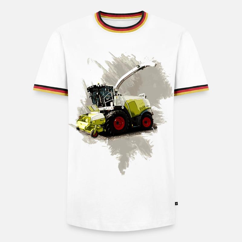 Mietitrebbia Claas LEXION 8700 - Maglietta Contrast da uomo - bianco/tricolore