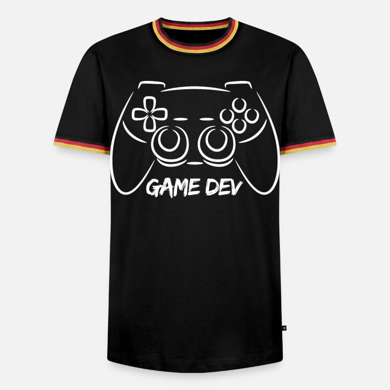Game Developer - Men's Ringer Shirt - black/tricolour