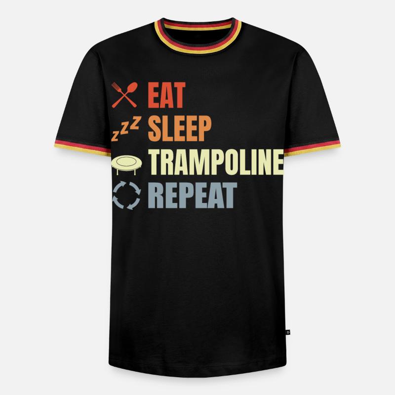 Trampoline Jumping Routine - Men's Ringer Shirt - black/tricolour