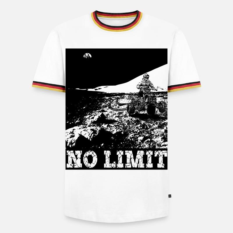QUAD NOLIMIT - Männer Kontrast-T-Shirt - Weiß/Dreifarbig