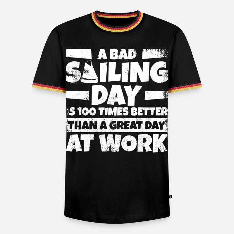 Sailing - Men's Ringer Shirt - black/tricolour