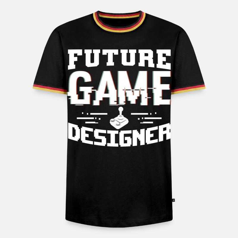Game Designer Junge - Männer Kontrast-T-Shirt - Schwarz/Dreifarbig