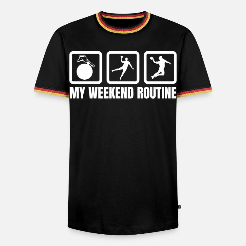 My weekend routine - Men's Ringer Shirt - black/tricolour