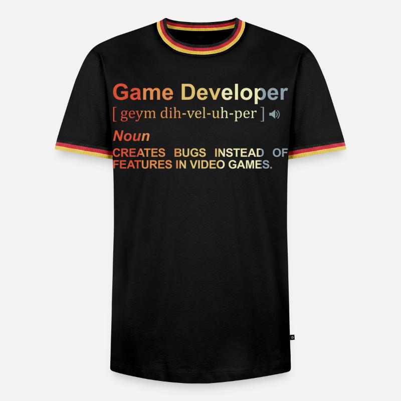 Game Developer Definition - Men's Ringer Shirt - black/tricolour