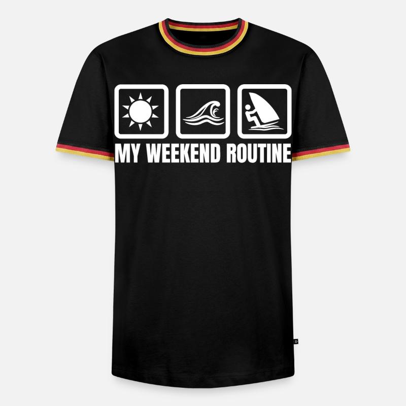 My weekend routine - Men's Ringer Shirt - black/tricolour