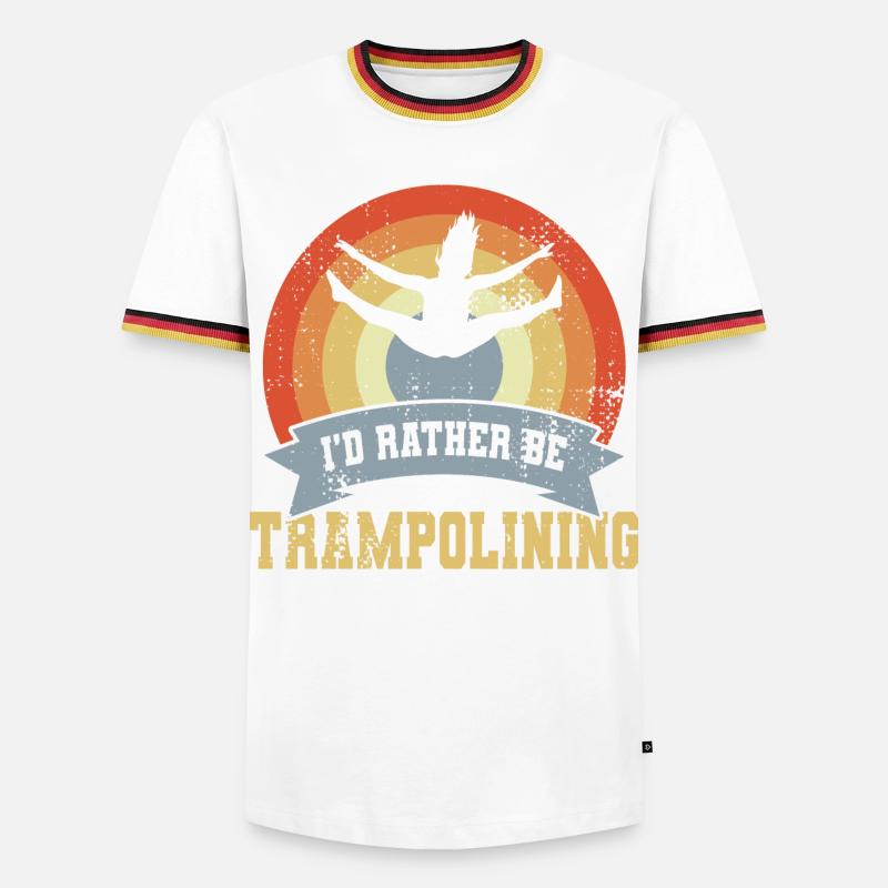Trampolin Spruch - Männer Kontrast-T-Shirt - Weiß/Dreifarbig