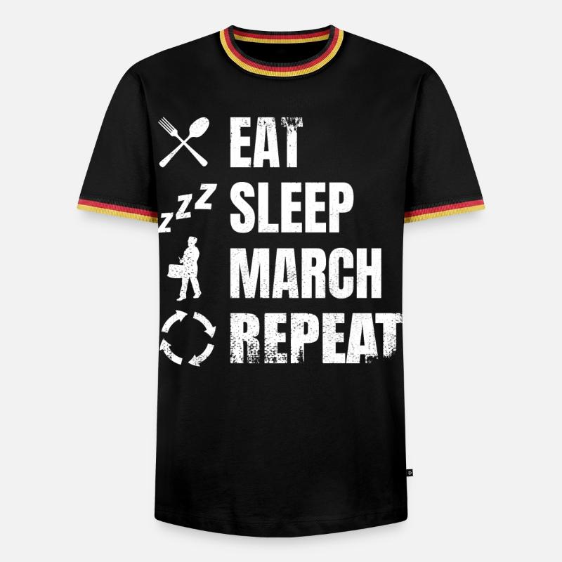 Drum Player Daily Routine - Men's Ringer Shirt - black/tricolour