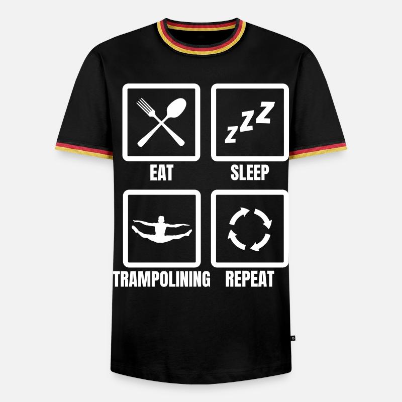 Trampoline Routine - Men's Ringer Shirt - black/tricolour