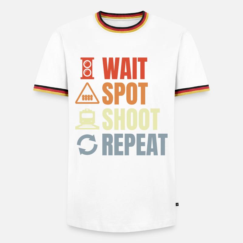 Eisenbahner Routine - Männer Kontrast-T-Shirt - Weiß/Dreifarbig