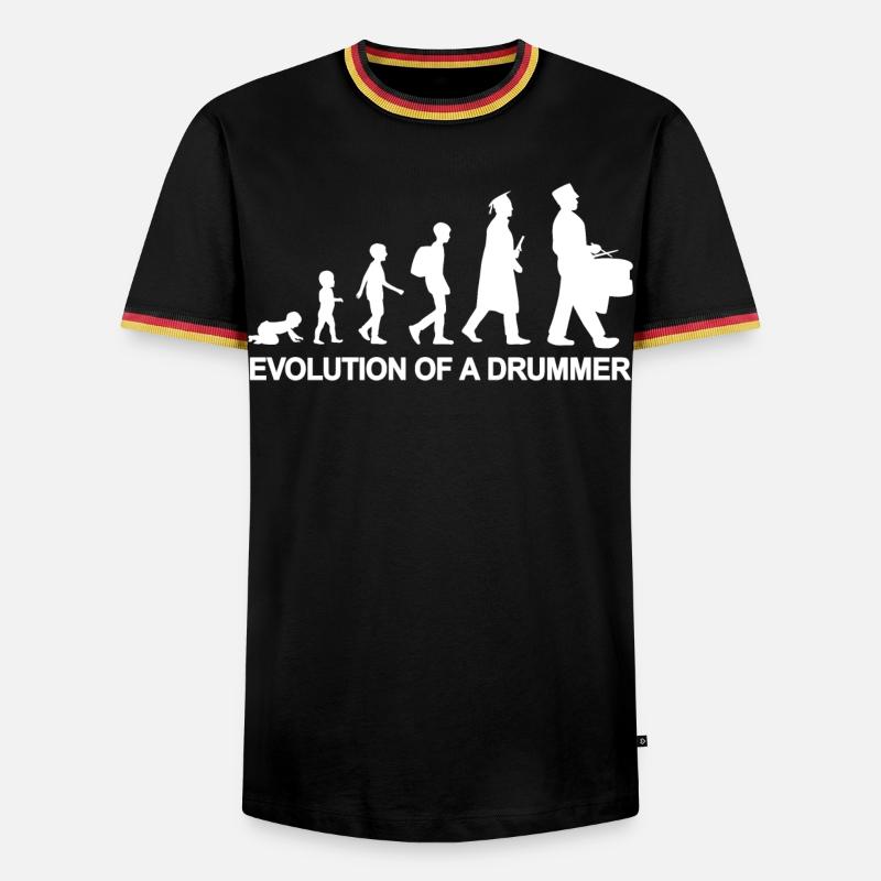 Évolution du batteur - T-shirt contrasté Homme - noir/tricolore