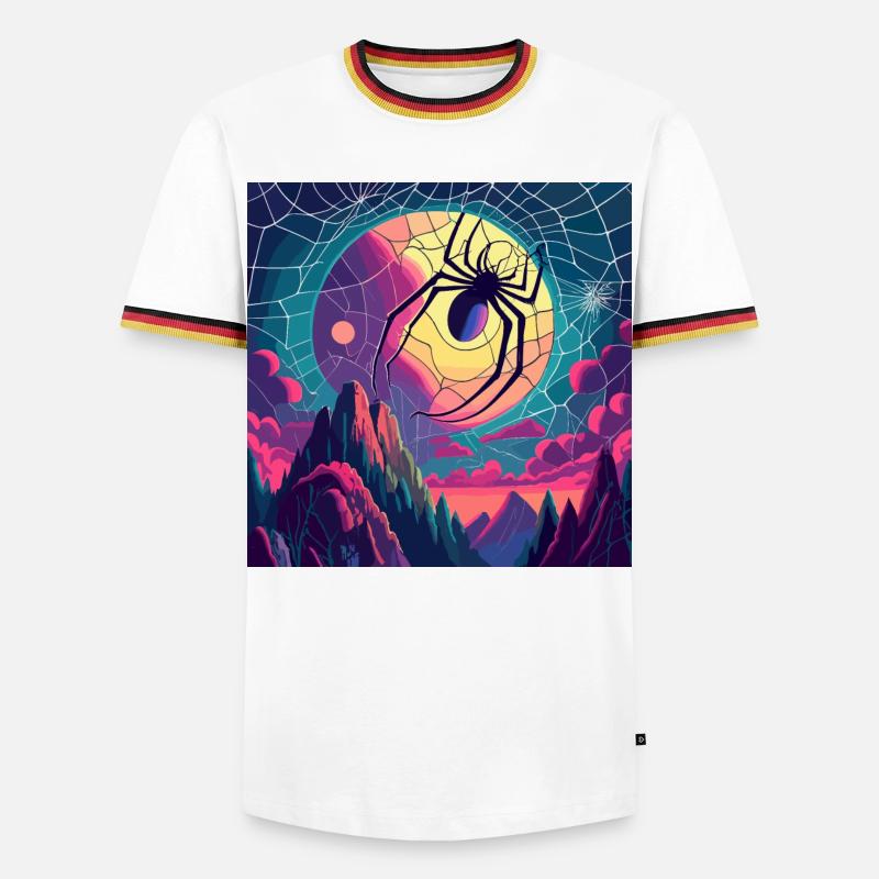 Moon Spiderweb - Men's Ringer Shirt - white/tricolour