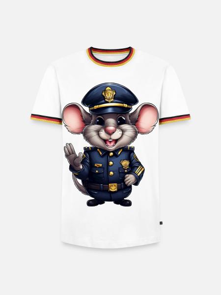 Police Rat - Men's Ringer Shirt - white/tricolour