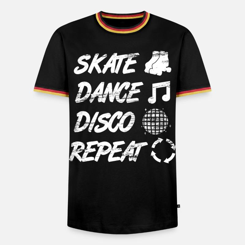 Roller Skating Disco - Men's Ringer Shirt - black/tricolour
