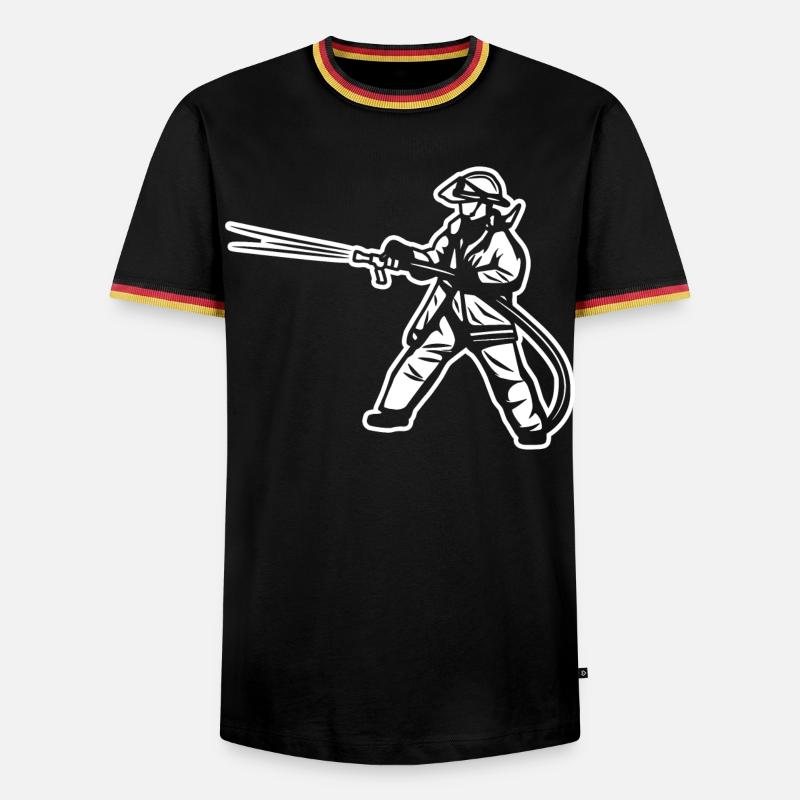 Fireman - Men's Ringer Shirt - black/tricolour