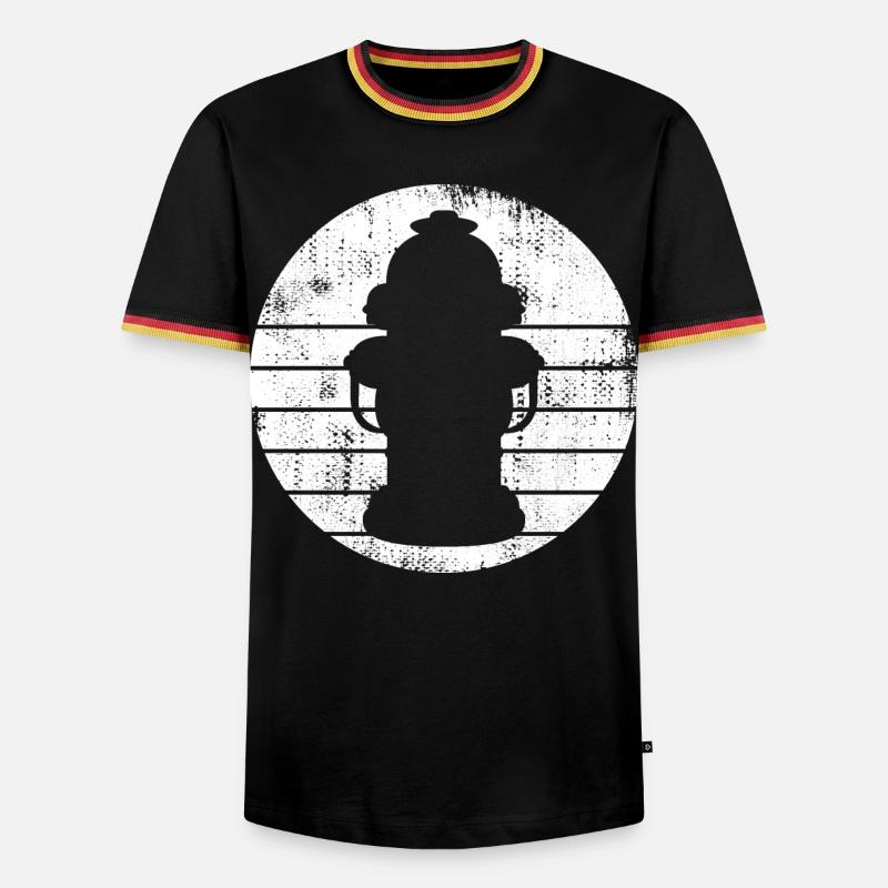 Fire Hydrant Drawing - Men's Ringer Shirt - black/tricolour