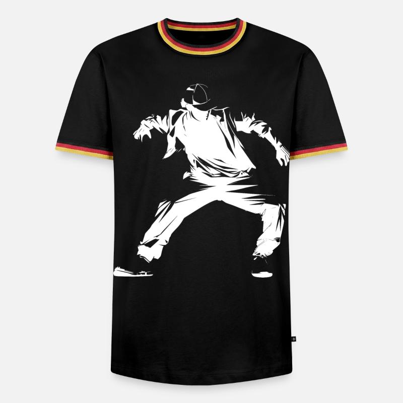 Breakdancer Graphics - Men's Ringer Shirt - black/tricolour