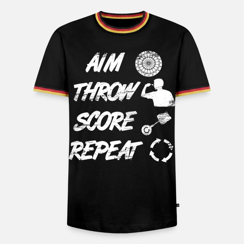 viser, lancer, pointer, répéter - T-shirt contrasté Homme - noir/tricolore